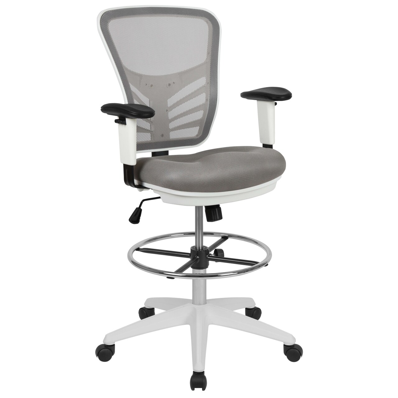 Emma and Oliver Mid-Back Mesh Adjustable Ergonomic Drafting Chair, Task Chair